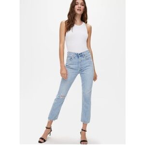AGOLDE NWT Riley High Rise Straight Crop Denim Jean in Shatter // 32 set of 2